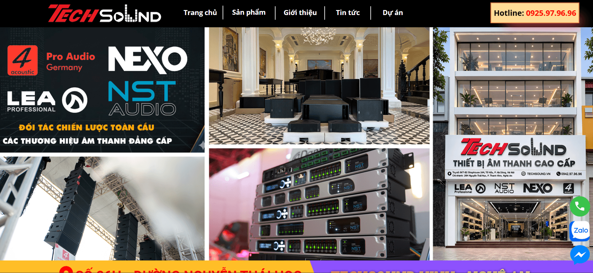 TechSound Vinh - Nghệ An | Landing Page Showroom Âm Thanh Cao Cấp